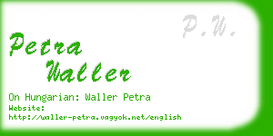 petra waller business card